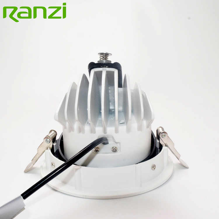 Showroom Flexible Round Type High LM Aluminum Body Spot Light 25W 30W 35W Adjustable Ring LED Recessed Down Light
