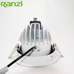 Showroom Flexible Round Type High LM Aluminum Body Spot Light 25W 30W 35W Adjustable Ring LED Recessed Down Light