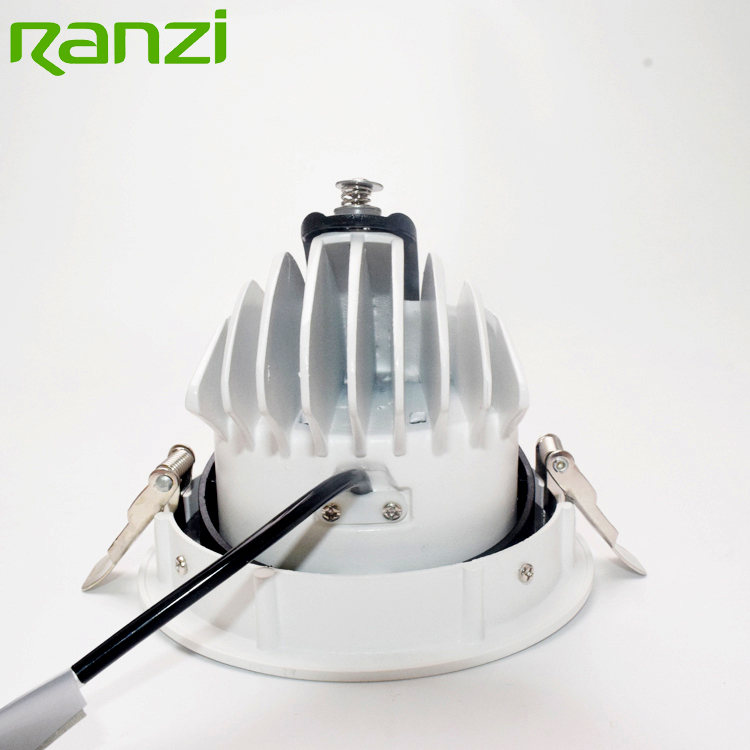 Showroom Flexible Round Type High LM Aluminum Body Spot Light 25W 30W 35W Adjustable Ring LED Recessed Down Light