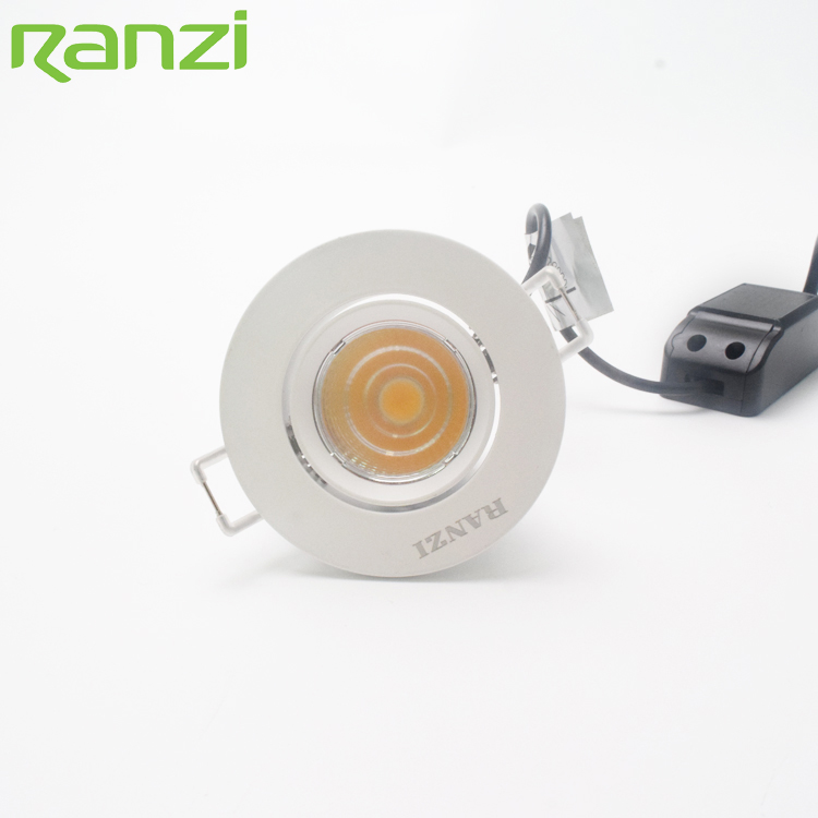Mini Size Housing Lighting Round Recessed Adjustable Dimmable 3W COB LED Downlight