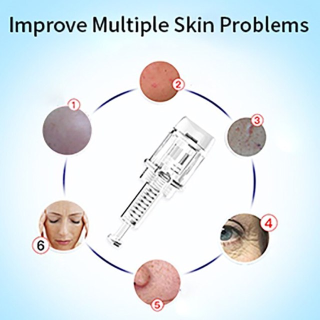 Blue Red LED Therapy Derma Microneedling Pen