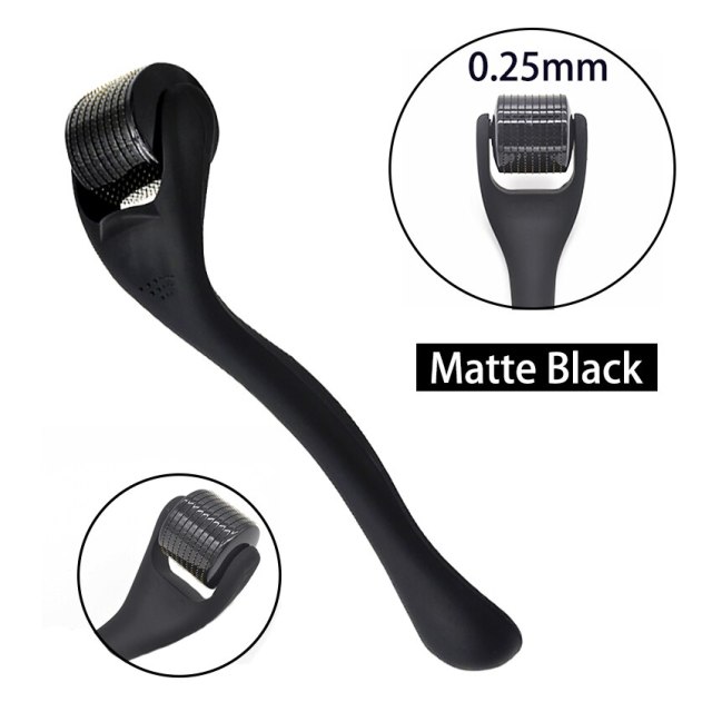 Fashion Black Matte 540 Derma Roller Acne Wrinkle Skin Care Microneedling Roller