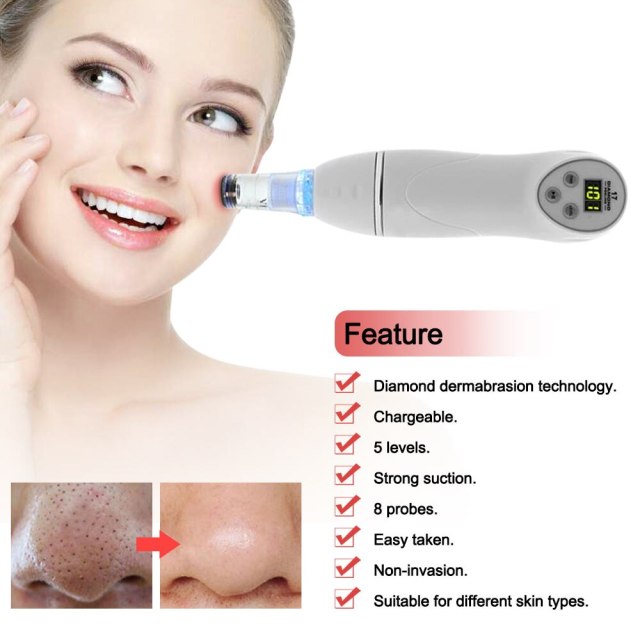 mini diamond dermabrasion skin peeling beauty machine vacuum blackhead/acne remove face cleaning facial equipment