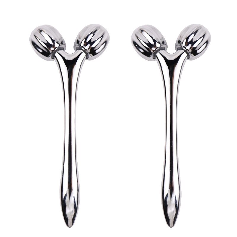 Facial Cream Double Roller Face Lift Wrinkle Removed 3D Cosmetic Beauty Massager