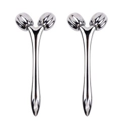 Facial Cream Double Roller Face Lift Wrinkle Removed 3D Cosmetic Beauty Massager