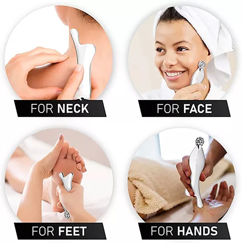 Custom 3D Face Lift Roller Massager Gua Sha Massage Tool for Scraping Facial and Body Skin