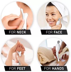 Custom 3D Face Lift Roller Massager Gua Sha Massage Tool for Scraping Facial and Body Skin