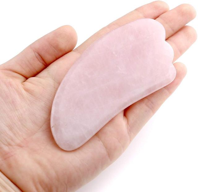 Hot Sell Natural Stone Rose Quartz Gua Sha Massager Pink Crystal Gua Sha Massage Tools