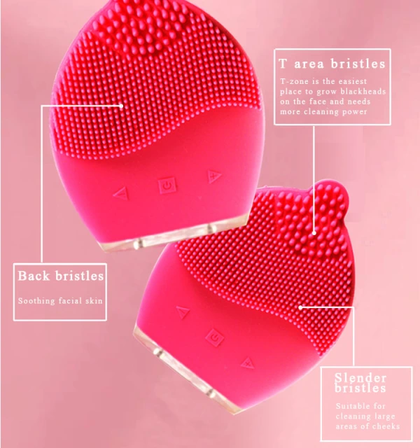 Sonic vibration cleaning brush and waterproof brush can be used for deep cleaning, gently exfoliating, removing blackheads