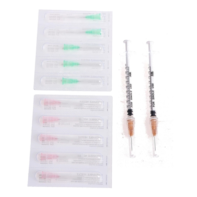 Nanosoft Microneedles Sterile Fillmed Hand 1pin 34G 1.5/2.5mm Needles for Anti Aging Around Eyes and Neck Lines Skin Care Tool