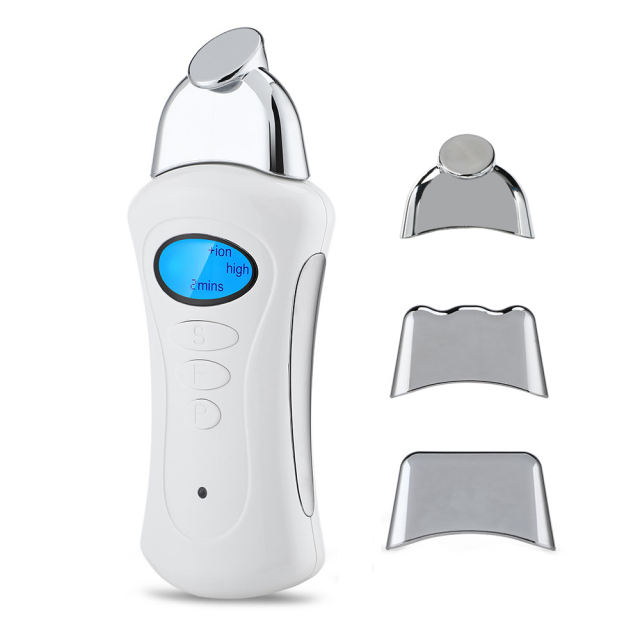 Handheld bio Microcurrent Skin Beauty Device Galvanic Spa with 3 Probes for Face Body Eyes