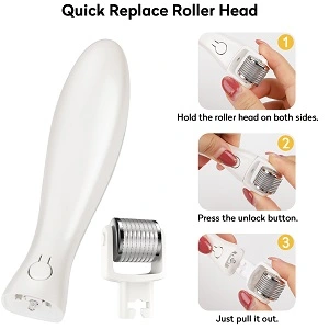 OEM 3 in 1 GloPro LED Derma Roller Microneedle Roller for Hair Growth Face Body Kit