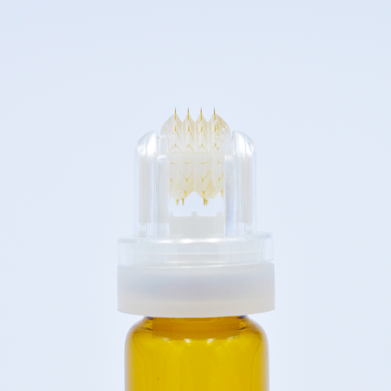 2022 New Arrivals 33G 0.2mm 64 Gold Tips Hydra Roller Microneedle Derma Roller System Skin Care Bottle