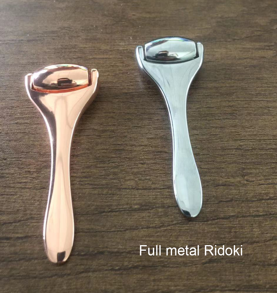 China manufacturer Ridoki Gold Roller for Eyes Skin Tightening Anti-wrinkle Massage Roller