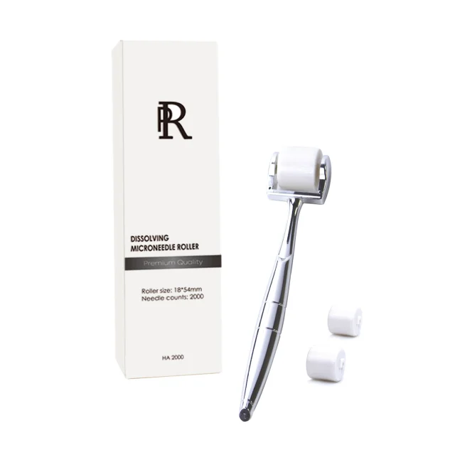 Korea Dissolving MicroNeedle Derma Roller with 2000 Solid Hyaluronic Needles OEM Custom