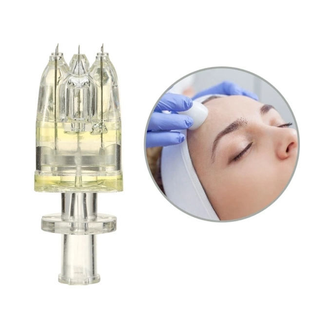 Nanosoft Fillmed Microneedles Filorga 34G Nanosoft Needle 3pin 0.6mm for Anti Aging Around Eyes and Neck Lines