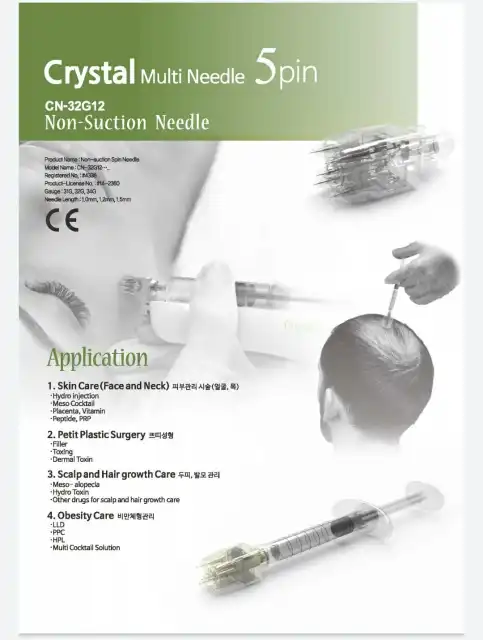 Nanosoft Fillmed Microneedles Filorga 34G Nanosoft Needle 3pin 0.6mm for Anti Aging Around Eyes and Neck Lines