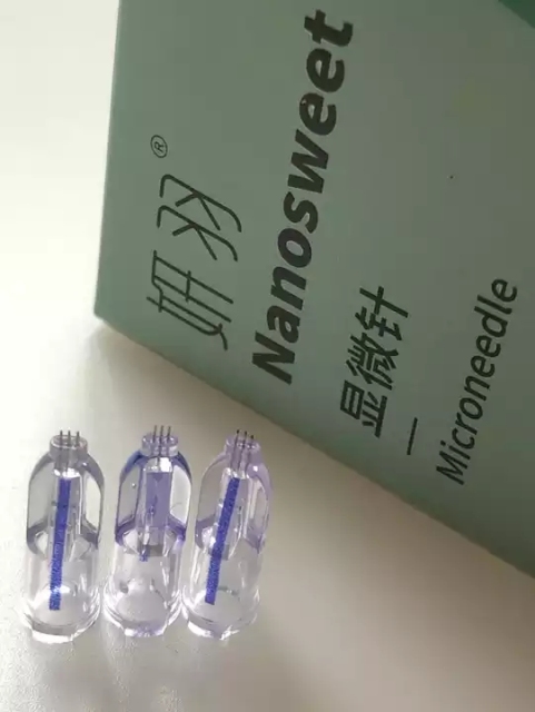 Nanosoft Fillmed Microneedles Filorga 34G Nanosoft Needle 3pin 0.6mm for Anti Aging Around Eyes and Neck Lines