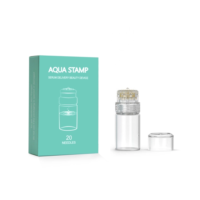 20 Pin Micro Needle Titanium Tips Derma Needles Skin Care Anti Aging Whiten Bottle Stamp Serum Injection Reusable