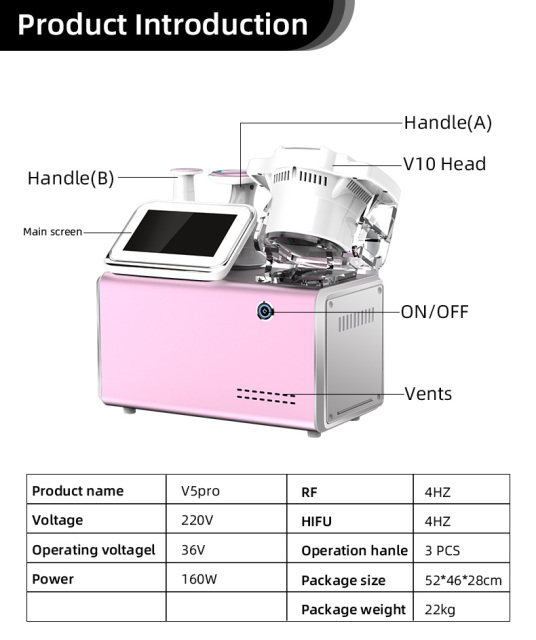 Multifunctional Microcurrent Tightening RF Ultrasonic Cavitation Vacuum Hifu RF Skin Lifting Fat Loss Firming Body Slimming Machine