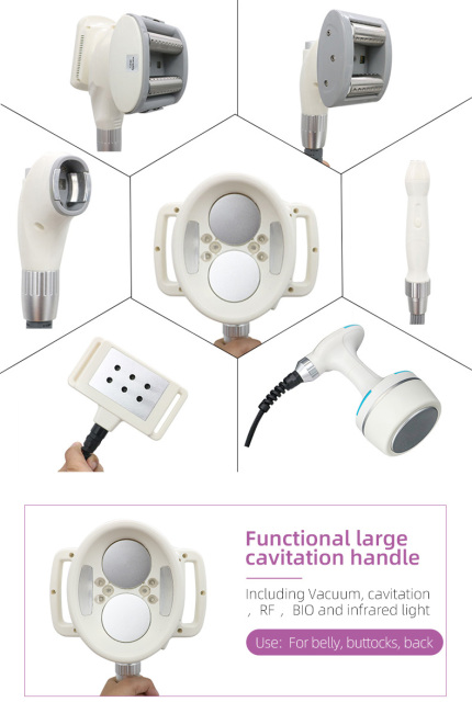 7 in 1 Radio Frequency Cavitation Suction Roller Laser Pad Massager Weight Loss Fat Reduce Ultrasonic V10 Vela Machine