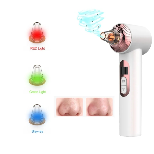 Visual Camera Cleansing Acne Remove Hot Cold Compress LED Suction Peel Reduce Pore Grease Exfoliate Vacuum Blackhead Remover