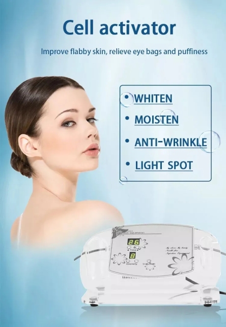 No Needle Skin Rejuvenation Device Wrinkle Removal Meso Massage Serum Essence Hyaluronic Acid Applicator 2in1 Needle Free Injection Machine