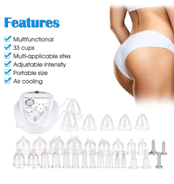 Dermomassager Boob Enlargement Butt Hip Pump Enlarge Massager Beauty Body Shaping Cupping Vacuum Therapy Machine