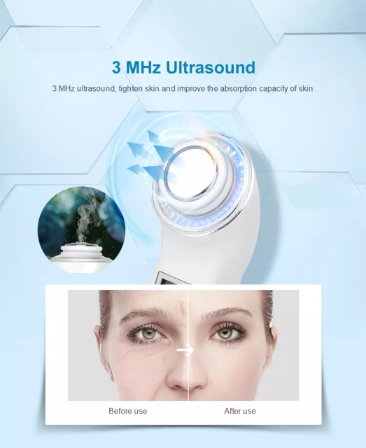 Wholesale Price RF Ultrasound Skin Rejuvenation Anti Spot Fine Line Acne Wrinkle Photon Ion LED Ultrasonic Beauty Device