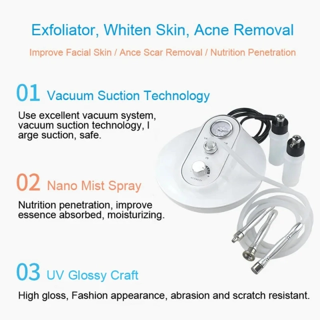 Dermomasaz Peeling Skin Rejuvenation Suction Facial Blackhead Pore Cleaning Crystal Micro Carving Diamond Dermabrasion Machine
