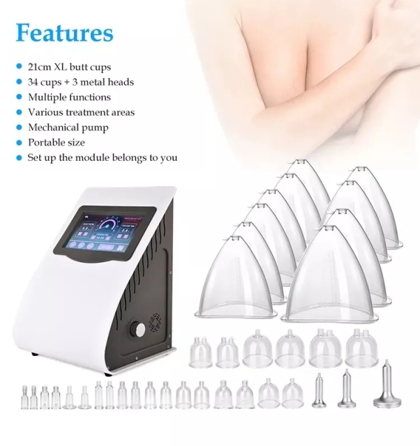 Breast Enhancement Boob Buttock Enlarge Ass Enhance Dermomassager Guasha Cupping Vacuum Breast Butt Enlargement Machine