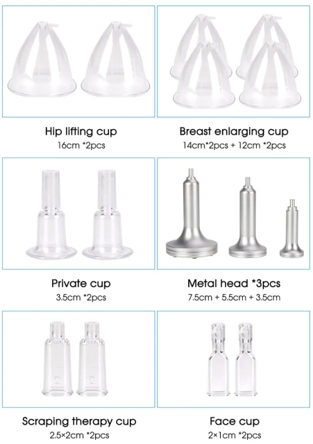 Dermomassager Boob Enlargement Butt Hip Pump Enlarge Massager Beauty Body Shaping Cupping Vacuum Therapy Machine