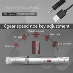 Strong Power 5 Speed USB Battery 2in1 LCD Display Adjustment Needle Length 12pin Nano Adjustable Liquid Output Cartridge Delivery Derma Hydra Aqua Pen