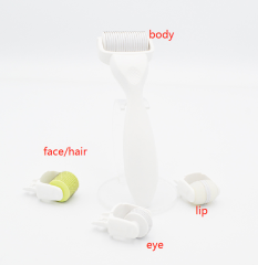 Microneedling Derma Roller System Soft Silicone 144/2000/600/180pin Kit Replaceable Head Derma Roller for Lip Body Face