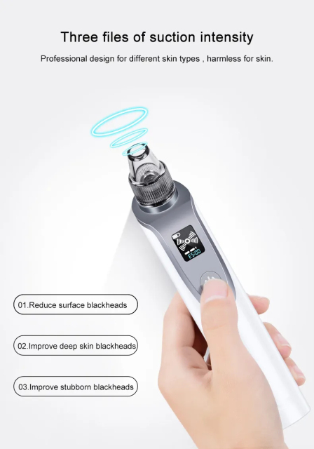 LED Light Peeling Dermabrasion Suction Exfoliator Machine Cleaning Device Face Pore Sucking Machine Blackhead Remover