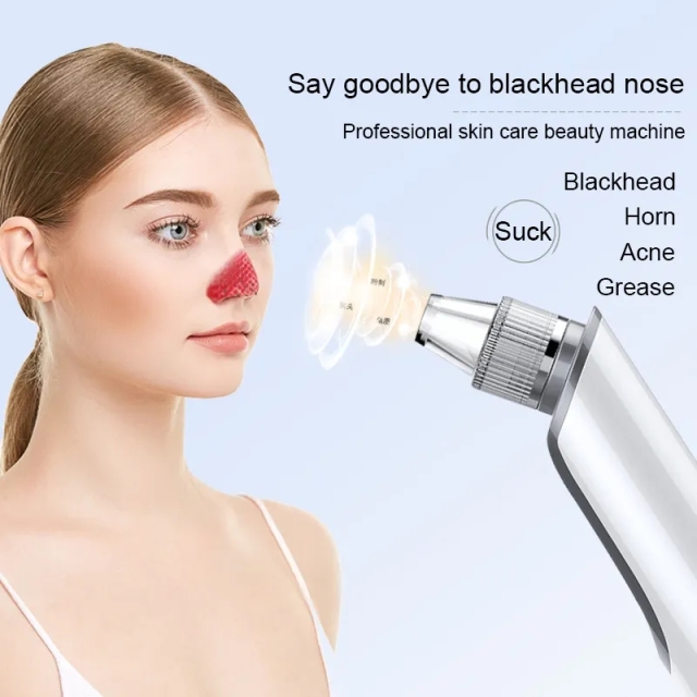 LED Light Peeling Dermabrasion Suction Exfoliator Machine Cleaning Device Face Pore Sucking Machine Blackhead Remover