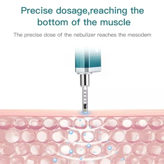 Pressure Beauty Ampoule Head Needleless Dissolver Belly Fat Melting Anti Wrinkle Fine Line Aging Skin Rejuvenation Hyaluronic Acid Injection Pen