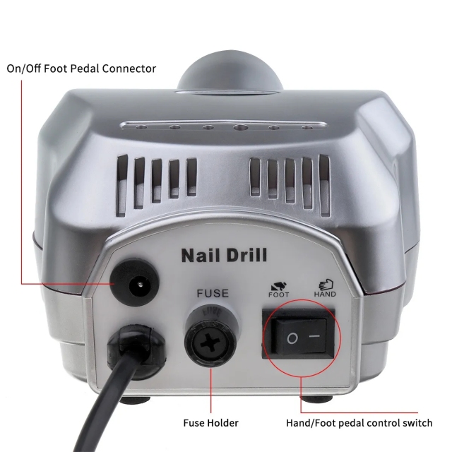 Strong Micromotor 35000rpm Nail Drill Polishing Electric Nail File Engraving Polish Tool Nail Art Manicure Pedicure Nail Drill Machine