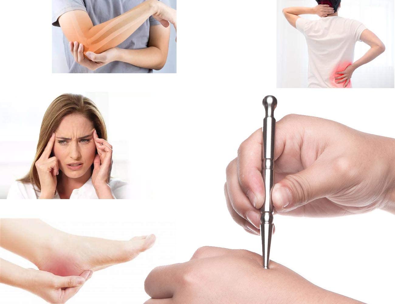 Acupuncture Point Probe Brass Beauty Device Muscle Relief Guasha SPA Massage Needle Detection Health Care Acupuncture Point Pen