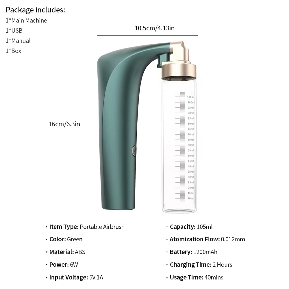 Nano Sprayer Remove Pore Reduce Grease Moisturizing Deep Penetration Serum Spray 1600kp 105ml Beauty Device Oxygen Injector