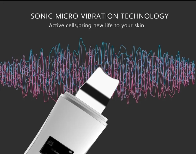 Professional Electric Rejuvenation Beauty Face Care Ultrasonic Facial Spatula Blackhead Remove Pore Cleanse Peeling Exfoliator Skin Scrubber
