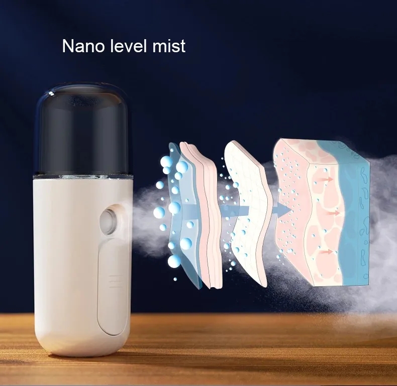 Hot Product 30ml Rechargeable Portable Beauty Device Moisturizing Nano Mist Facial Sprayer Oxygen Injector