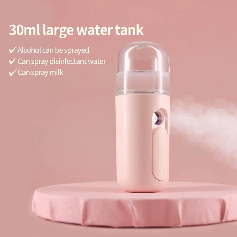 Hot Product 30ml Rechargeable Portable Beauty Device Moisturizing Nano Mist Facial Sprayer Oxygen Injector