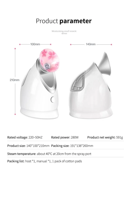 Home Facial Steamer Oxygen Injector Vaporizer Warm Mist Humidifier Atomizer Moisturizing Beauty Face SPA Steamer