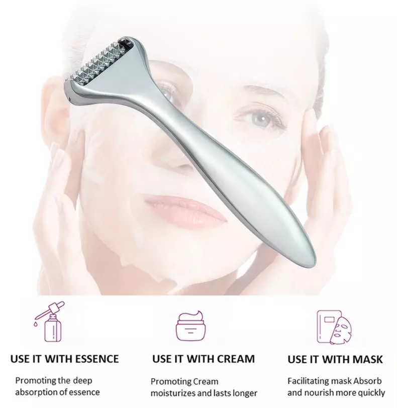 Wholesale High Quality Ziny Alloy Micro Needle Derma Roller Face Lift Anti Wrinkle Scar Massage Acupuncture Facial Roller