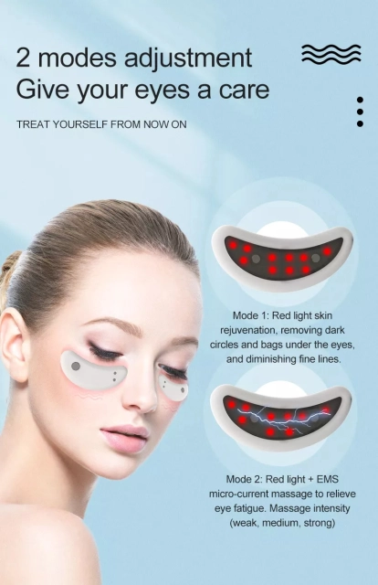 New Product Beauty Instrument Repair Dark Circle Eye Bag Puffiness Remove Fine Line Anti Periocular Wrinkle Aging Eye EMS Microcurrent Massager