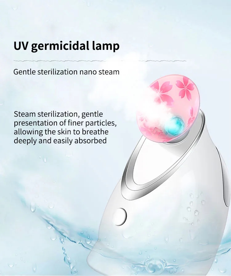Home Facial Steamer Oxygen Injector Vaporizer Warm Mist Humidifier Atomizer Moisturizing Beauty Face SPA Steamer