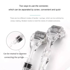 New Designed 540 Stainless 0.2-3mm Handle and Syringe Dual Purpose Serum Injector Derma Roller