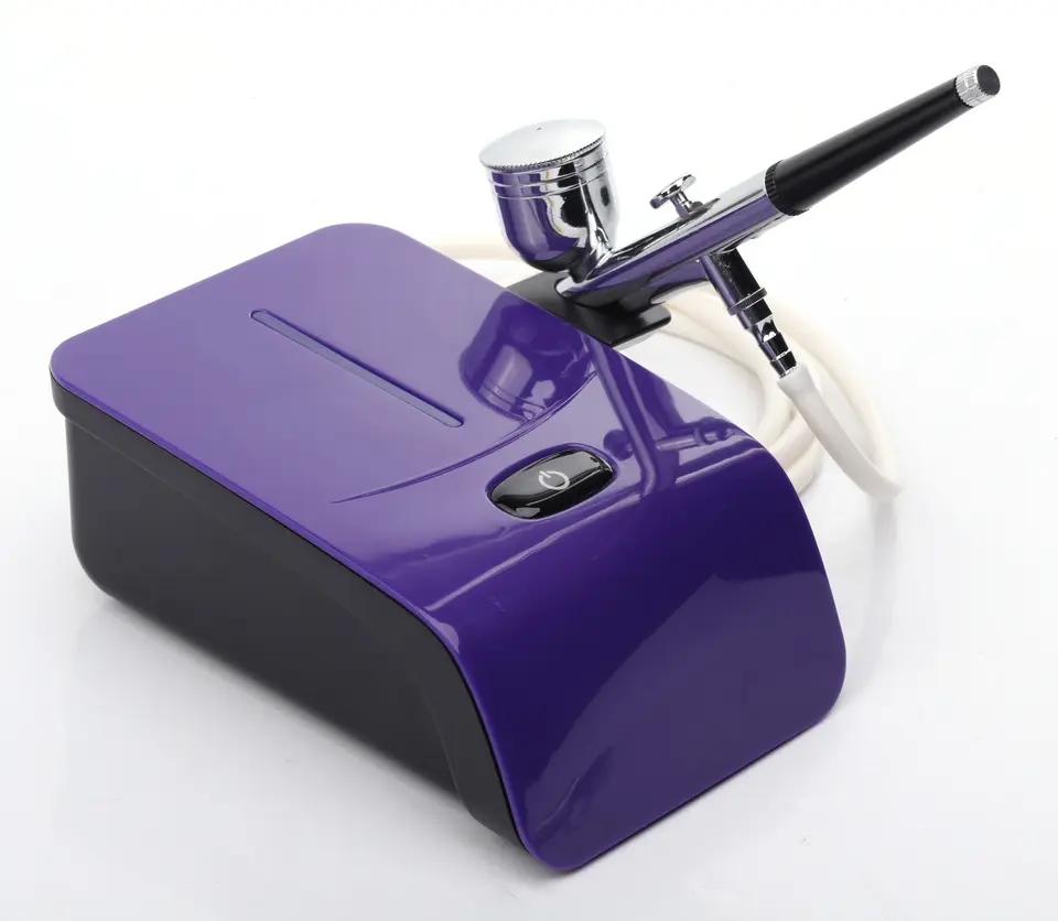 Hot Sale Silent Multi-Purpose Air Brush Machine Compressor Set Kits Nail Tattoo Cake Makeup Airbrush Nano Mist Sprayer Oxygen Injector