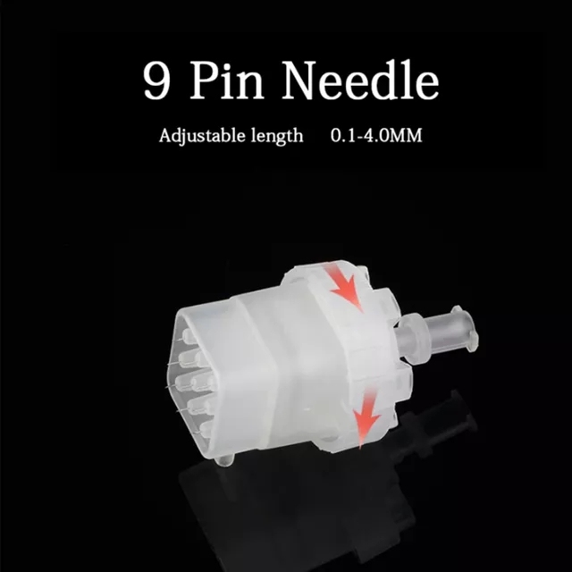 Disposable Mesotherapy Mesogun Derma Shine Adjustable 0.1-4mm Multi-Needle 9pin Vacuum Needle for Korea Shine PRO Dermashine Balance